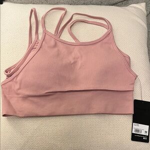 Reflex Blush Ribbed Sports Bra